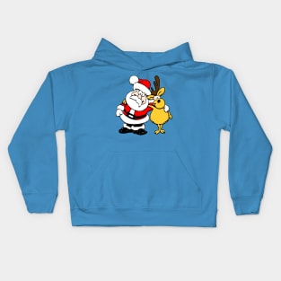 Happy Santa with his Caribou Kids Hoodie